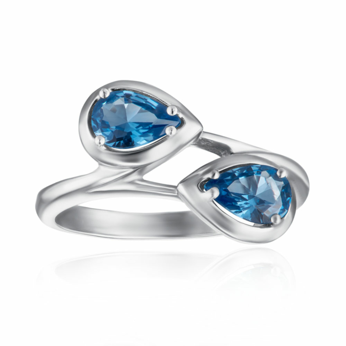 Серебряное кольцо. Артикул 1744/1р-QLB