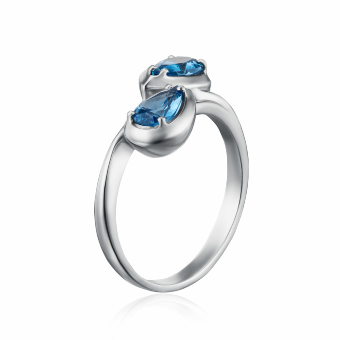 Серебряное кольцо. Артикул 1744/1р-QLB