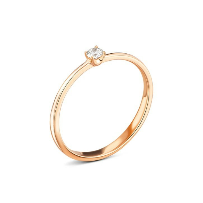 Золота каблучка з діамантом. Артикул UG518/0099/00/01/01