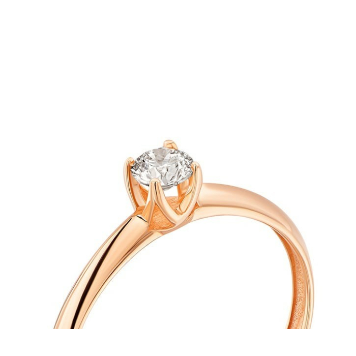 Золотое кольцо с бриллиантом. Артикул UG518/0105/00/01/01