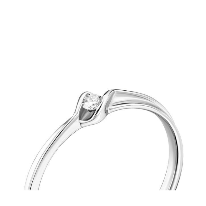 Золотое кольцо с бриллиантом. Артикул UG518/0109/02/01/02