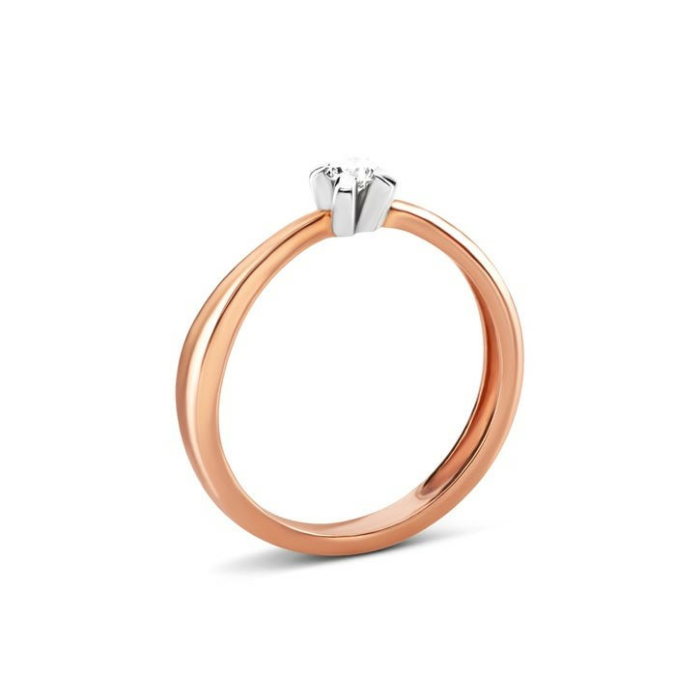 Золота каблучка з діамантом. Артикул UG518/0111/01/01/12