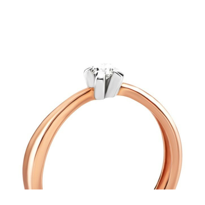 Золота каблучка з діамантом. Артикул UG518/0111/01/01/12