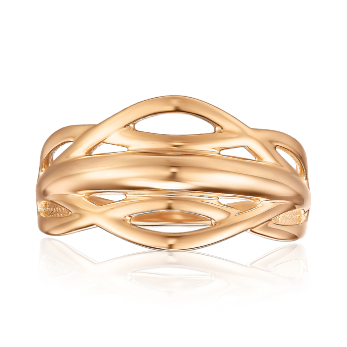 Золотое кольцо без вставки. Артикул 18005/01/0