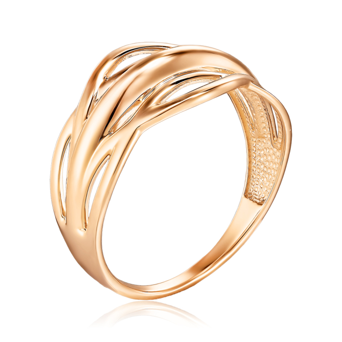 Золотое кольцо без вставки. Артикул 18005/01/0