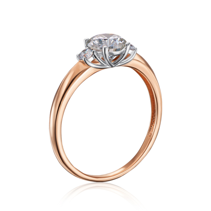 Золотое кольцо с фианитами. Артикул 18136/01/1/4170