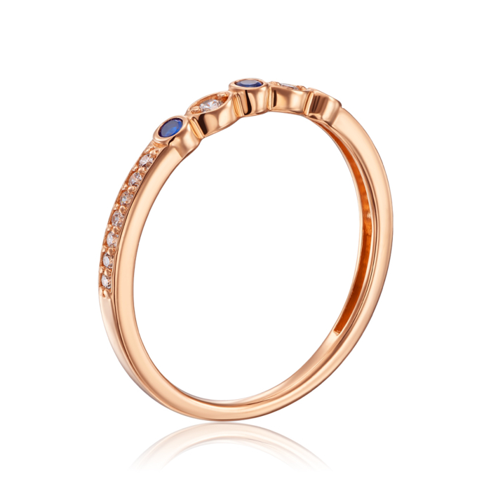 Золота каблучка з фіанітами. Артикул 18170/01/0/4090