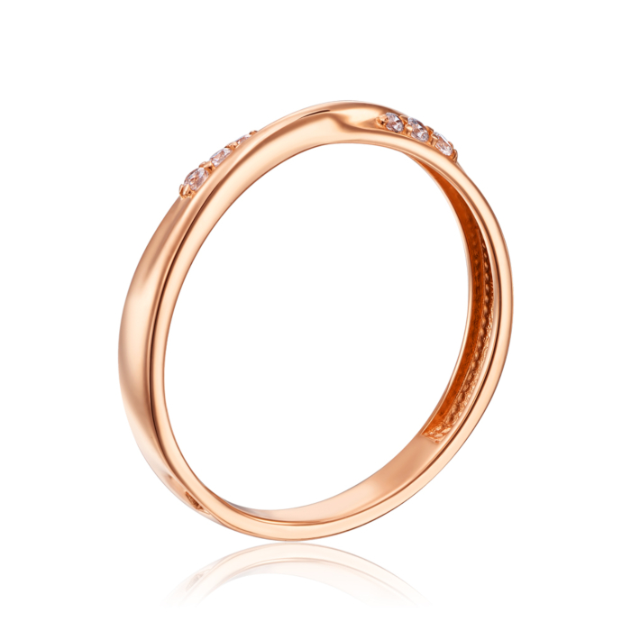 Золотое кольцо с фианитами. Артикул 18190/01/0/36