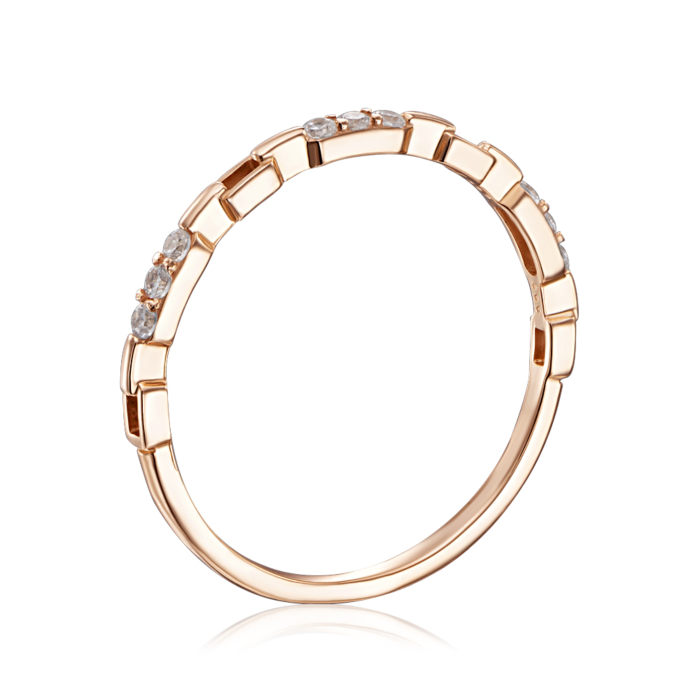 Золота каблучка з фіанітами. Артикул 18194/01/0/3
