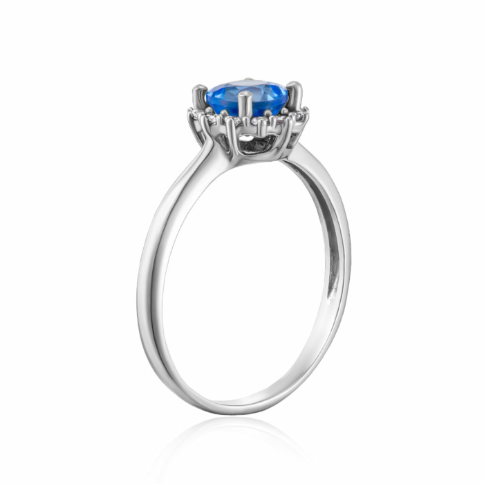 Серебряное кольцо. Артикул 1825/1р-QTANZ