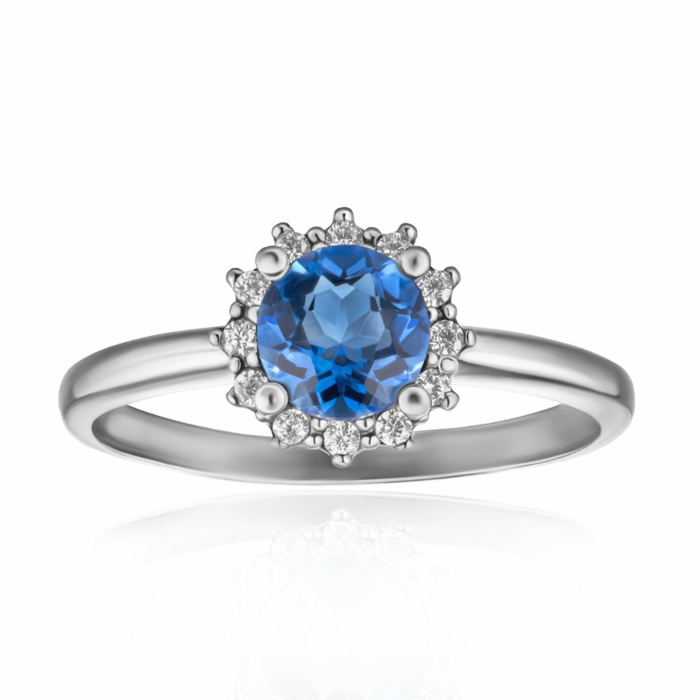 Серебряное кольцо. Артикул 1825/1р-QTANZ