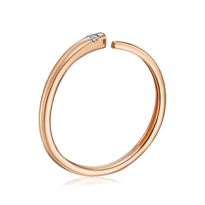 Золотое кольцо с фианитами. Артикул 18347/01/1/1