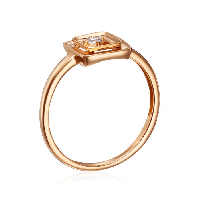 Золота каблучка з фіанітом. Артикул 18354/01/0/52