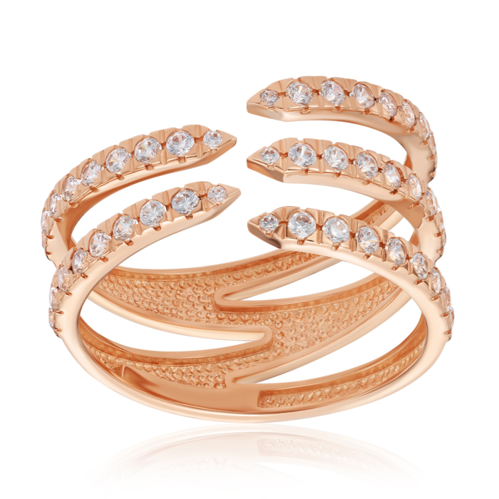 Золотое кольцо с фианитами. Артикул 18361/01/0/79