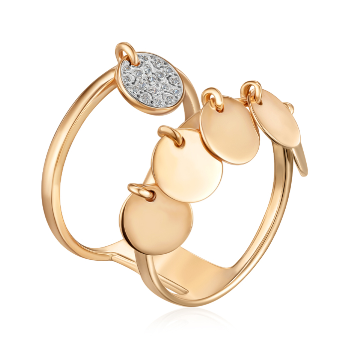 Золота фалангова каблучка. Артикул 18363/01/1/1