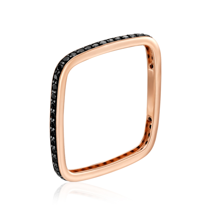 Золотое кольцо с фианитами. Артикул 18372/01/1/143