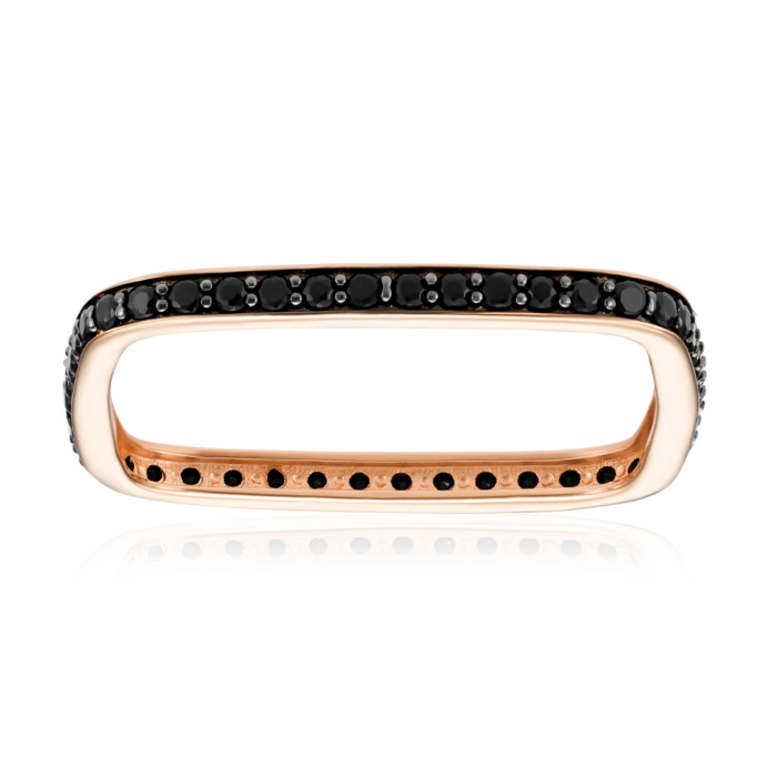 Золотое кольцо с фианитами. Артикул 18372/01/1/143