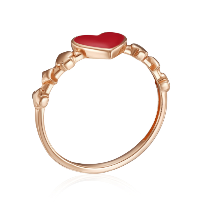 Золотое кольцо с эмалью. Артикул 18388/01/0/392