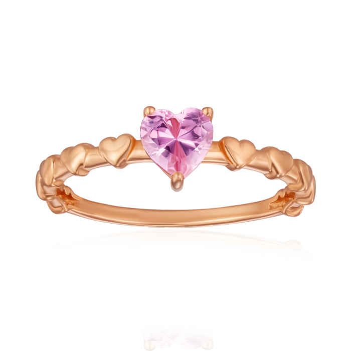 Золотое кольцо с фианитом. Артикул 18398/01/0/855