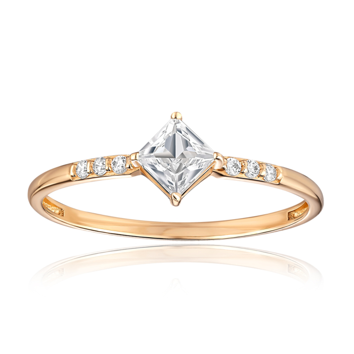 Золотое кольцо с фианитами. Артикул 18408/01/0/2680