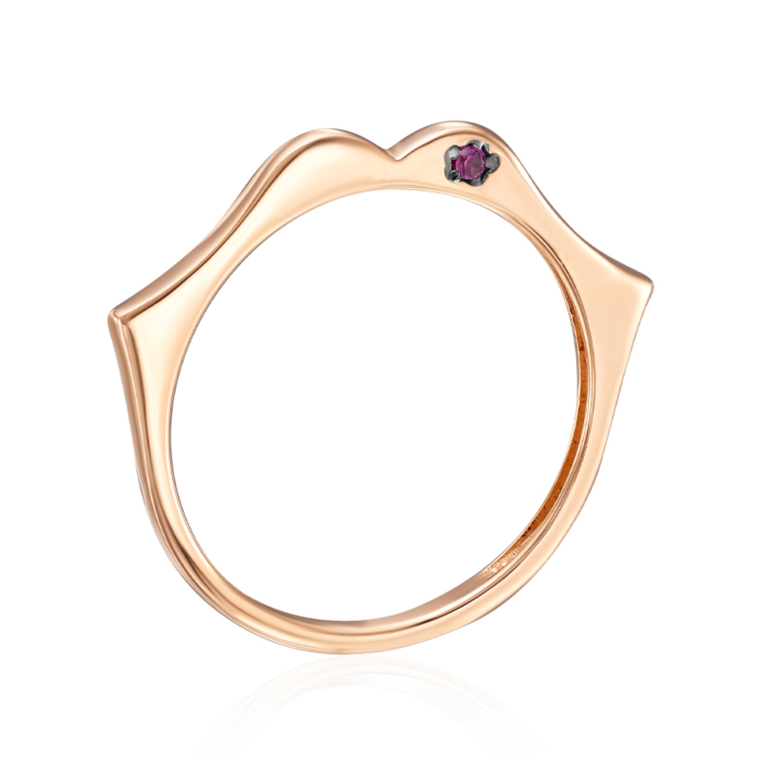 Золота каблучка з фіанітом. Артикул 18415/01/1/1444