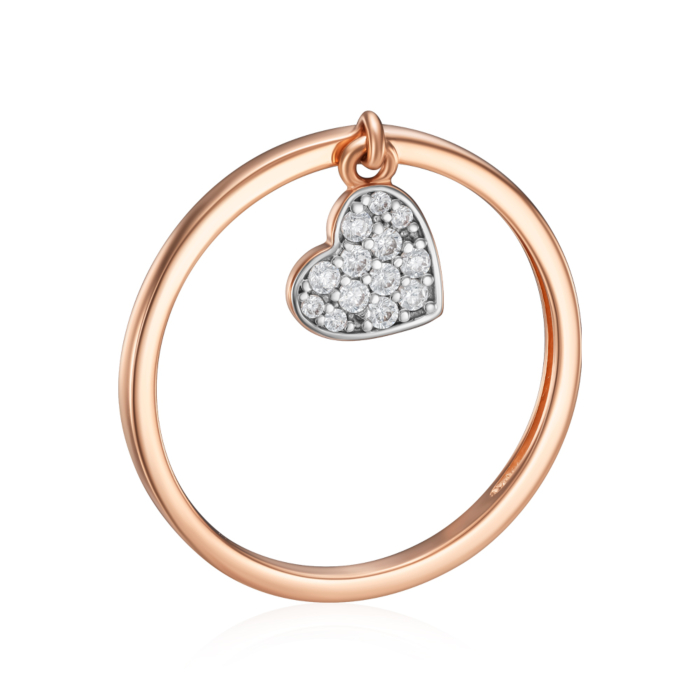 Золотое кольцо с фианитами. Артикул 18424/01/1/927