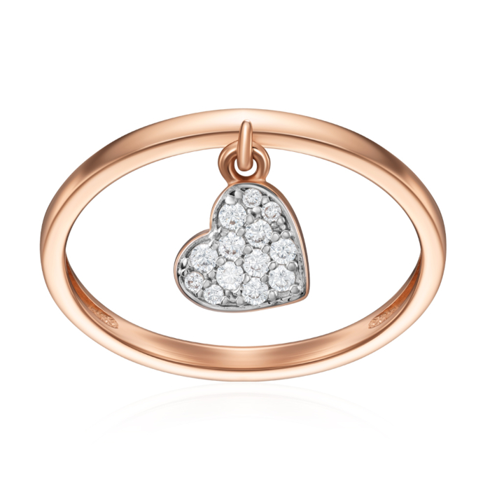 Золотое кольцо с фианитами. Артикул 18424/01/1/927