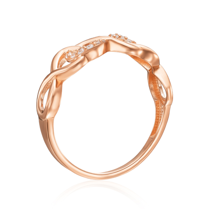Золота каблучка з фіанітами. Артикул 18431/01/0/13