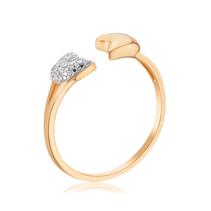 Золотое кольцо с фианитами 18434/01/1/1