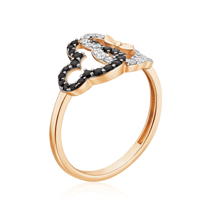 Золота каблучка з фіанітами 18439/01/1/525