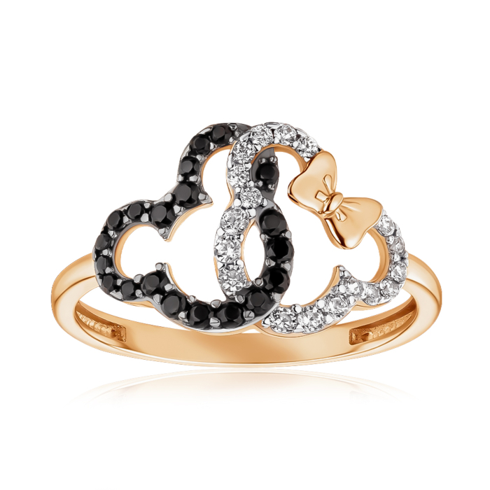 Золота каблучка з фіанітами 18439/01/1/525