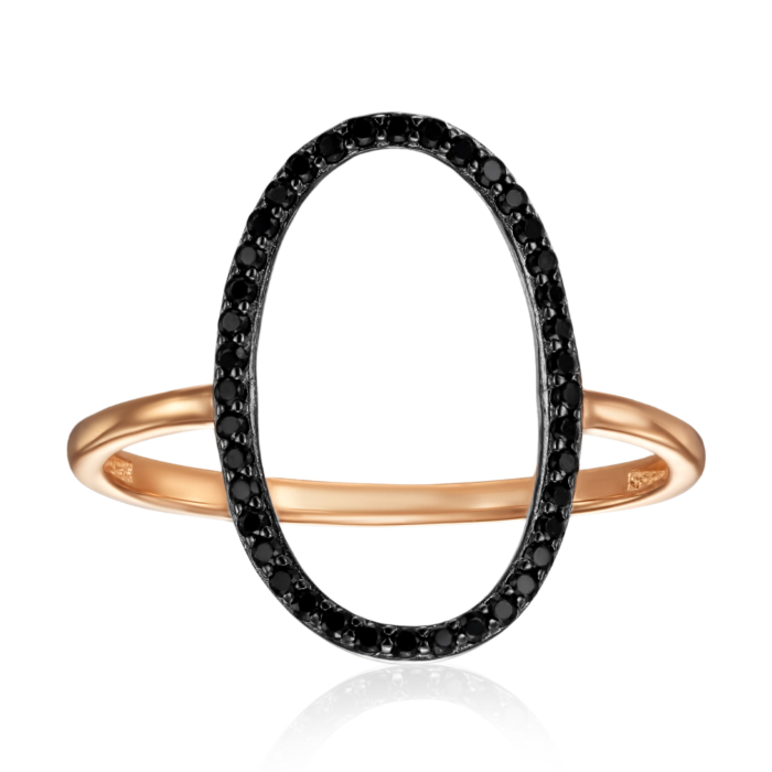 Золотое кольцо с фианитами. Артикул 18444/01/1/526