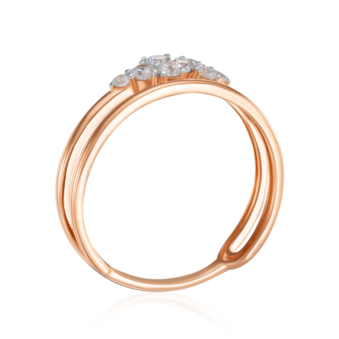 Золота каблучка з фіанітами. Артикул 18458/01/1/3063