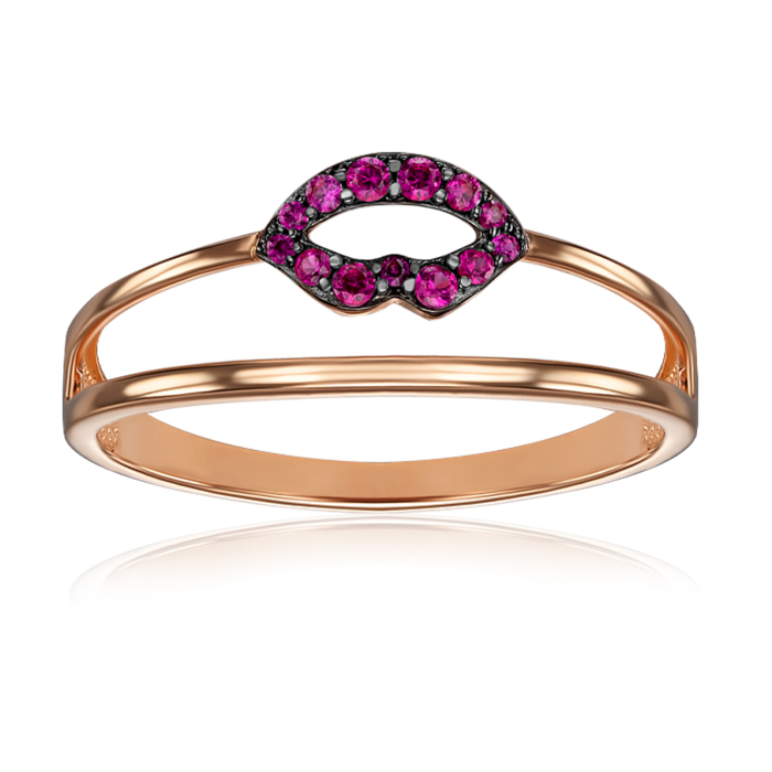 Золотое кольцо с фианитами. Артикул 18460/01/1/4645