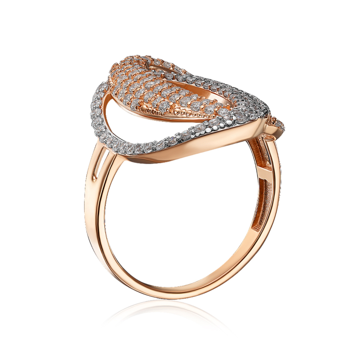 Золота каблучка з фіанітами. Артикул 18481/01/1/13