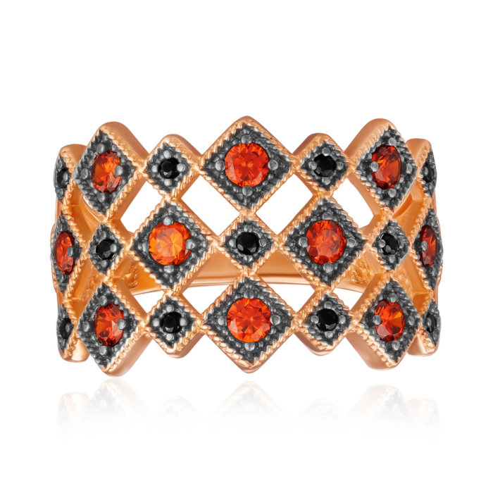 Золотое кольцо с фианитами. Артикул 18518/01/1/4410