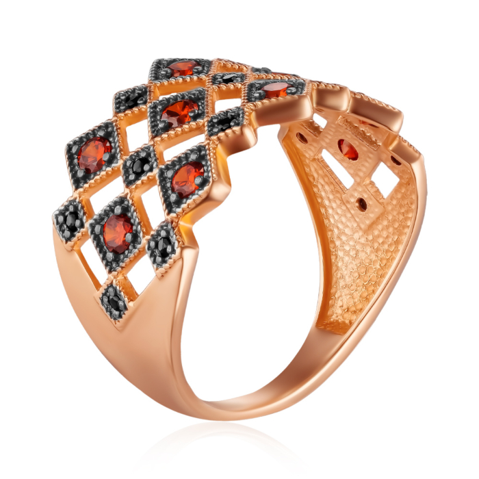 Золотое кольцо с фианитами. Артикул 18518/01/1/4410