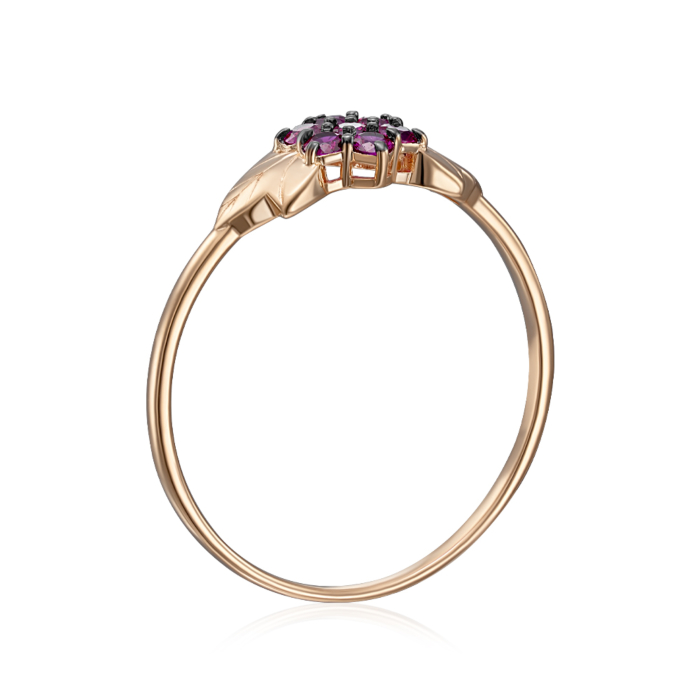 Золотое кольцо с фианитами. Артикул 18521/01/1/306