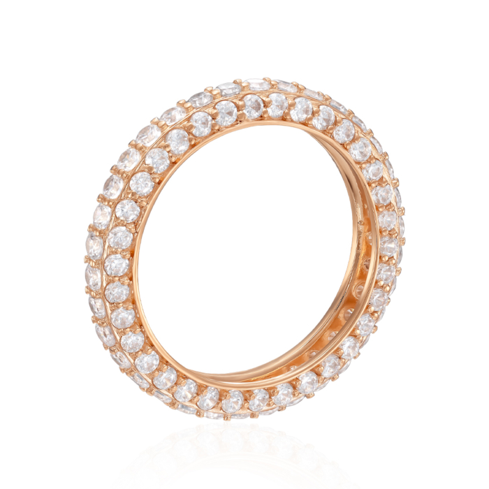 Золотое кольцо с фианитами. Артикул 18524/01/0/147
