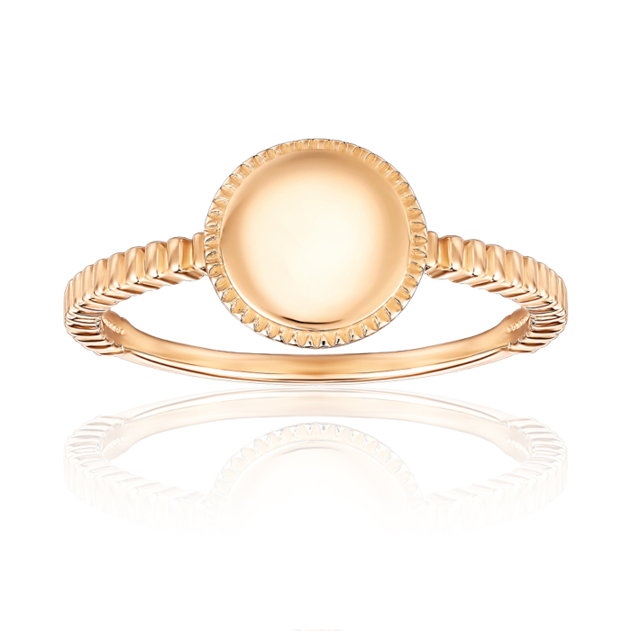 Золота каблучка без вставки 18538/01/0