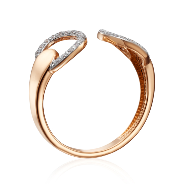 Золотое кольцо с фианитами. Артикул 18578/01/1/1