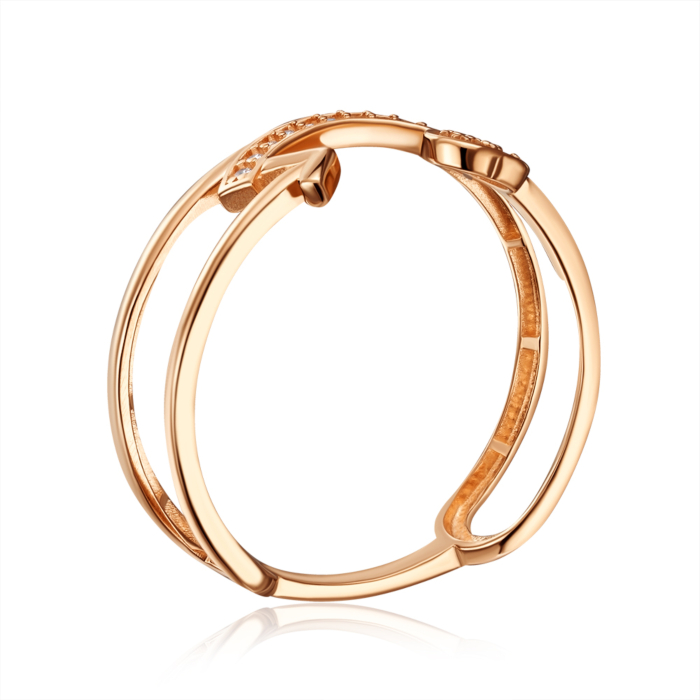 Золота каблучка з фіанітами. Артикул 18580/01/0/36