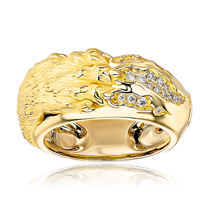 Каблучка з жовтого золота Magerit з діамантами. Артикул 1859.1/05/0/10772