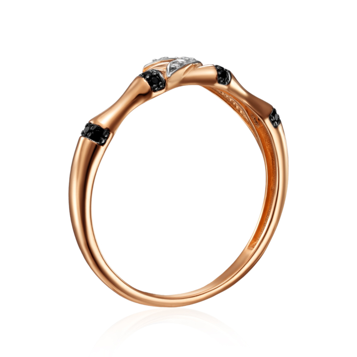 Золотое кольцо с фианитами. Артикул 18605/01/1/4528