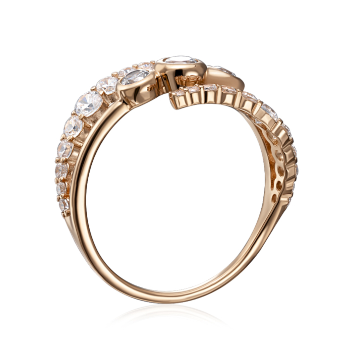 Золота каблучка з фіанітами. Артикул 18607/01/0/4675