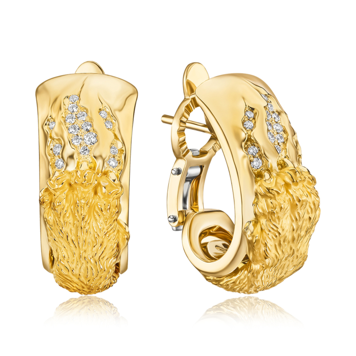 Золоті сережки Magerit з діамантами. Артикул 1861.1/05/0/10703