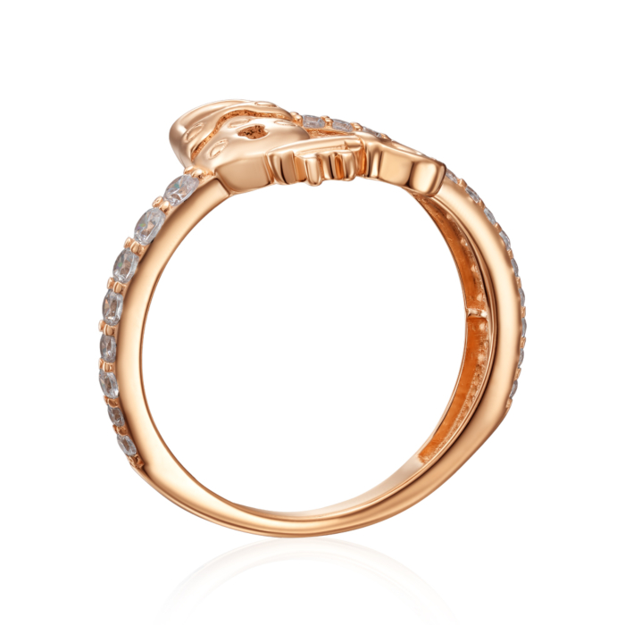 Золота каблучка з фіанітами. Артикул 18616/01/0/159