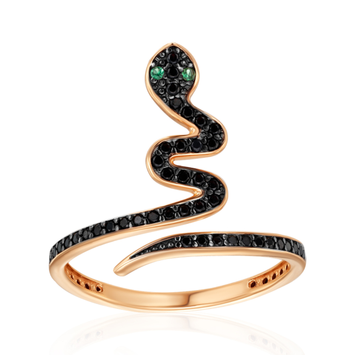 Золотое кольцо с фианитами. Артикул 18617/01/1/4703