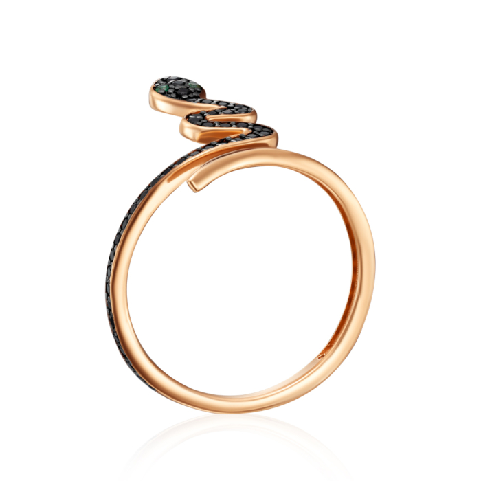 Золотое кольцо с фианитами. Артикул 18617/01/1/4703