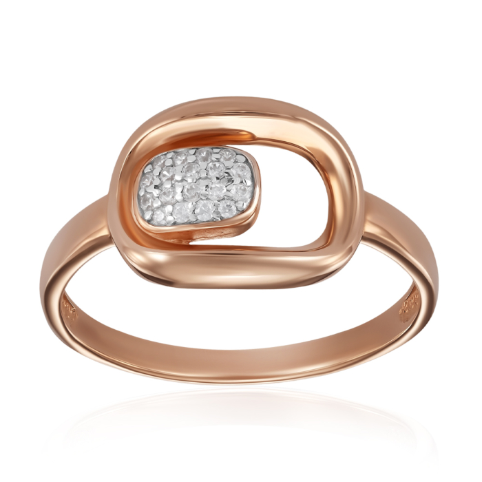 Золотое кольцо с фианитами. Артикул 18632/01/1/323